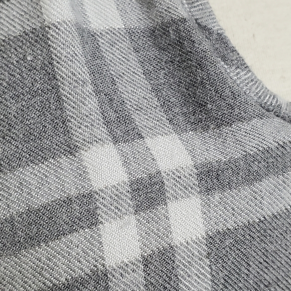 Anthropologie Cloth & Stone Plaid Ruffle Collar Top - Picture 8 of 13